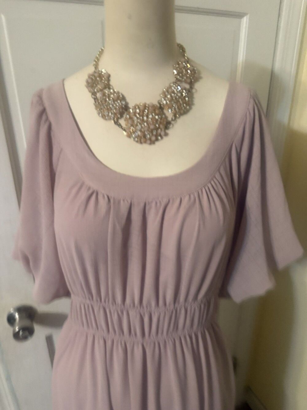 Astr Pink Chiffon Dress Woman Size M( 6-8)